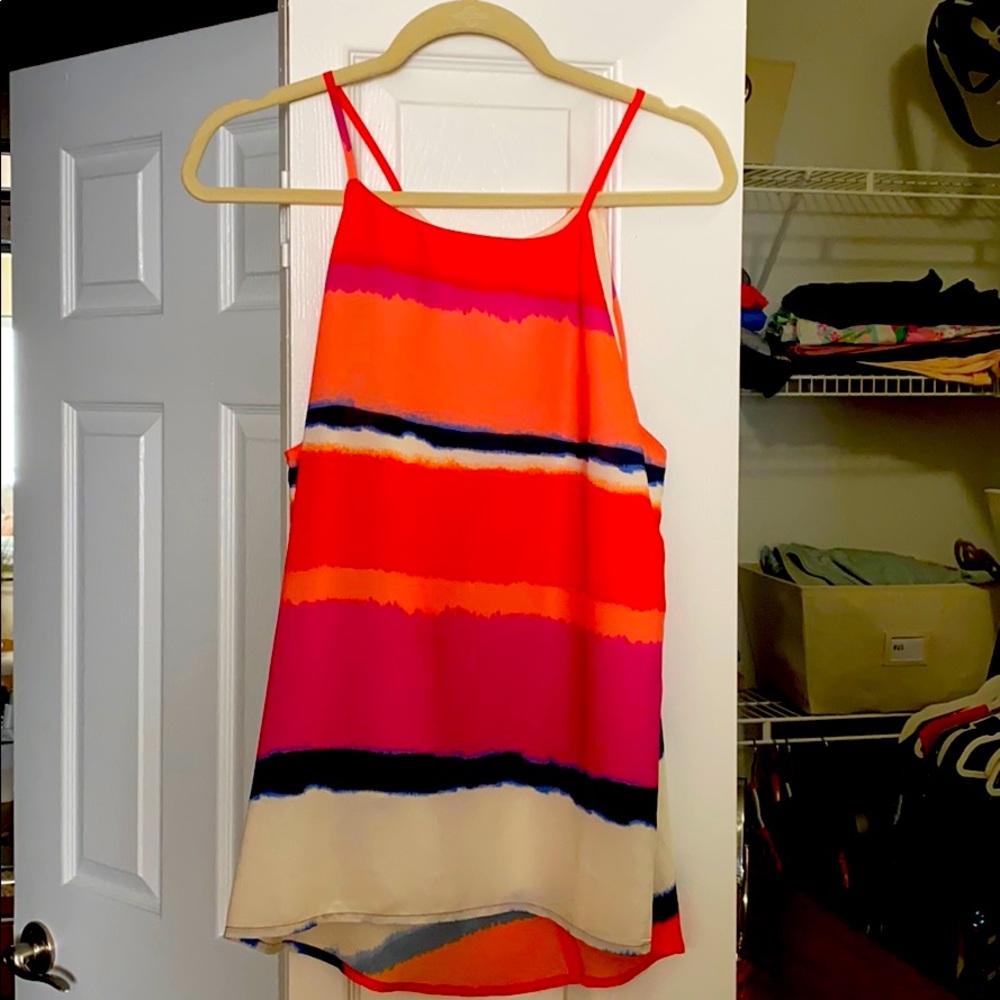 Satin flowy tank